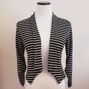 Black and White Striped Bolero